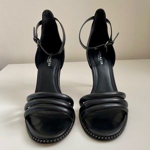 Coach “Iliana” Ankle Strap High Heel Sandals